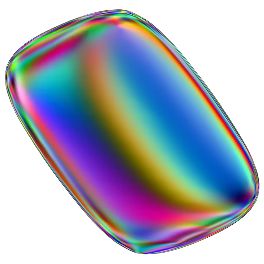 潮流酸性全息金属镭射机能彩虹3D立体几何图形png免抠图片素材【040】